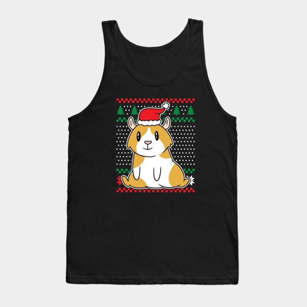 Ugly Christmas Sweaters Cute Guinea Pig Tank Top by JS Arts
